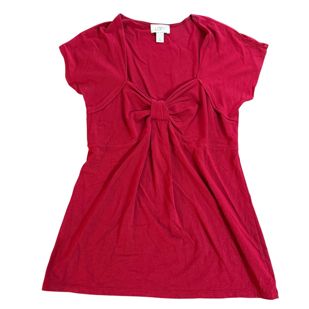 Ann Taylor Loft Red Shirt Medium